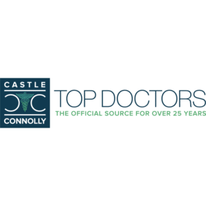 Logo of Castle Connolly Top Doctors with the tagline "The Official Source for Over 25 Years.