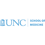 Logo of UNC School of Medicine featuring text "UNC" with an adjacent symbol and the words "School of Medicine" to the right.